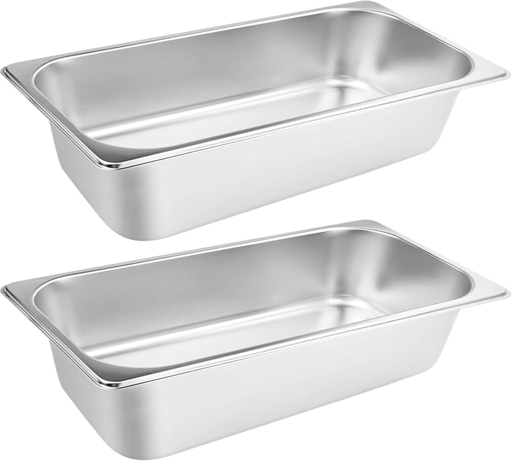 2 Pack Hotel Pans,1/1 Size 6" Deep