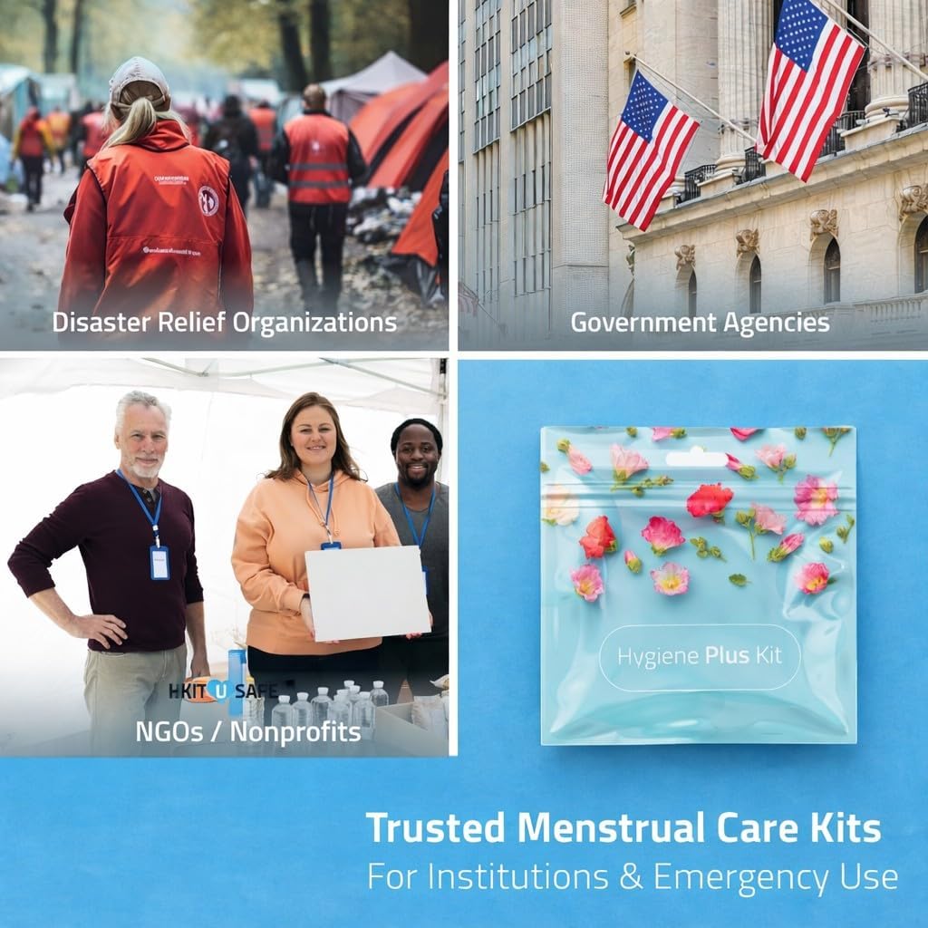 Hygiene Plus Bulk Period Kit with Disposable Underwear (Medium) – Complete Menstrual Care Kits for Schools