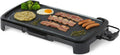 Electric Griddle with Nonstick Ceramic Coating, Adjustable Temperature, Detachable Dishwasher Safe Plate, Drip Tray