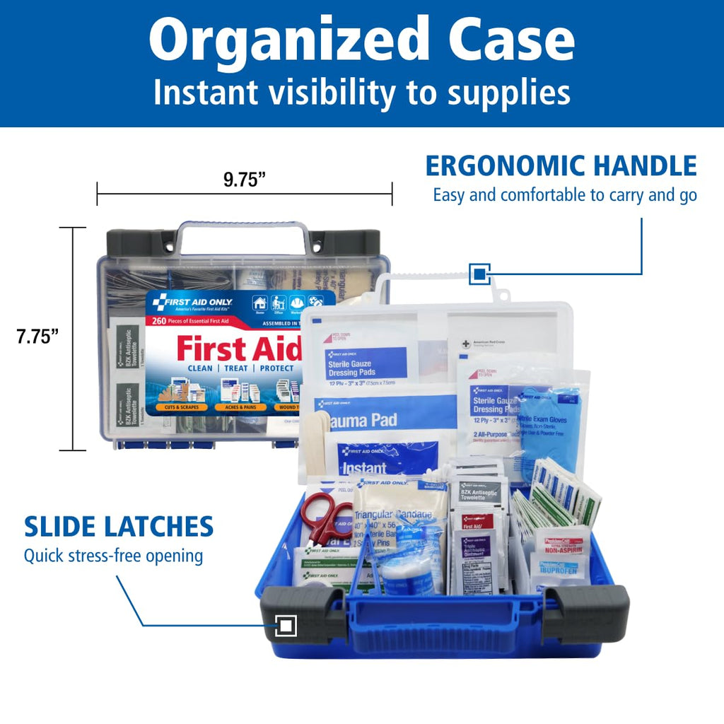91248 OSHA-Compliant First Aid Kit, All-Purpose 50-Person Emergency First Aid Kit for Business, Worksite, Home, and
