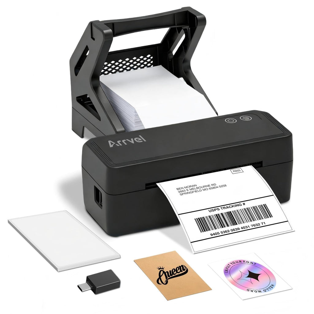 Bluetooth Thermal Label Printer w/ Stand, 4x6 Shipping Label Printer