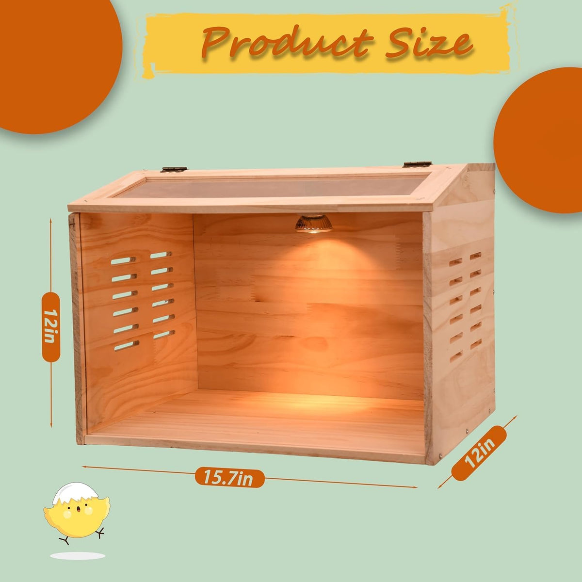 Brooder Box for Chicks, Chicken Brooder Box, Chicken Heater, Poultry Brooder with Heaters for Baby Chicks, Ducks