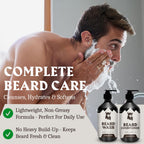 Beard Shampoo & Conditioner - 10 Oz Each, Unscented