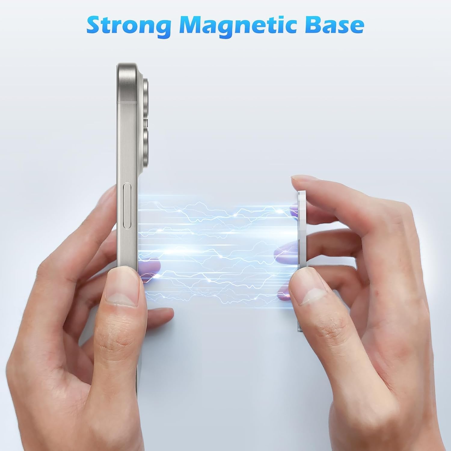 Magnetic Base Compatible with PopSocket Phone Grips and MagSafe iPhone Series Case, Removable Kindle/Phone Holder