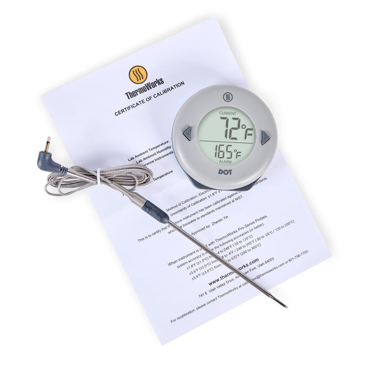DOT - Alarm Thermometer - Large Display, Dove Grey