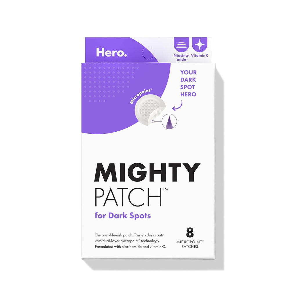 Hero Cosmetics for Dark Spots Post-Blemish Patch, 8 Ct | Acne Patch with 395 Micropoints, Formulated With Vitamin C