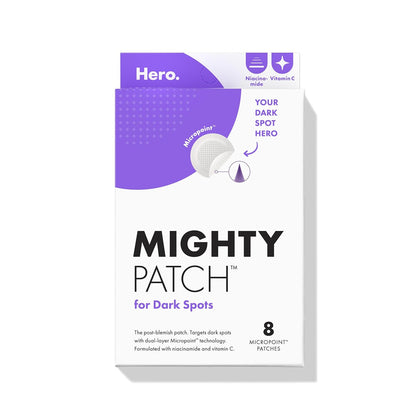Hero Cosmetics for Dark Spots Post-Blemish Patch, 8 Ct | Acne Patch with 395 Micropoints, Formulated With Vitamin C