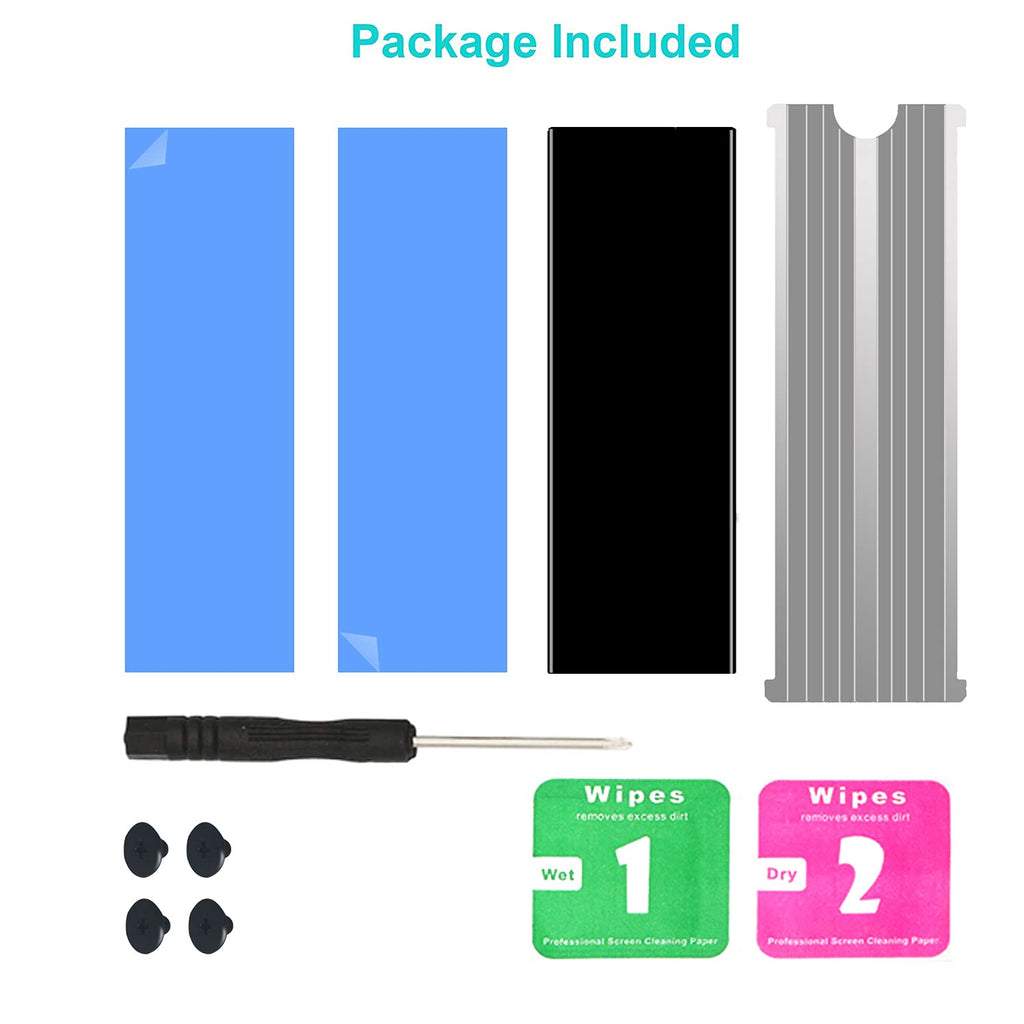SGTKJSJS M.2 Heatsink Cooler 2280 SSD Double-Sided Heat Sink with Thermal Silicone pad for PS5/PC PCIE NVME M2 SSD (Silver)