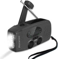 Solar Emergency Hand Crank Weather Radio, 2000mAh NOAA AM/FM | Portable Self Powered Radios with SOS Alarm LED