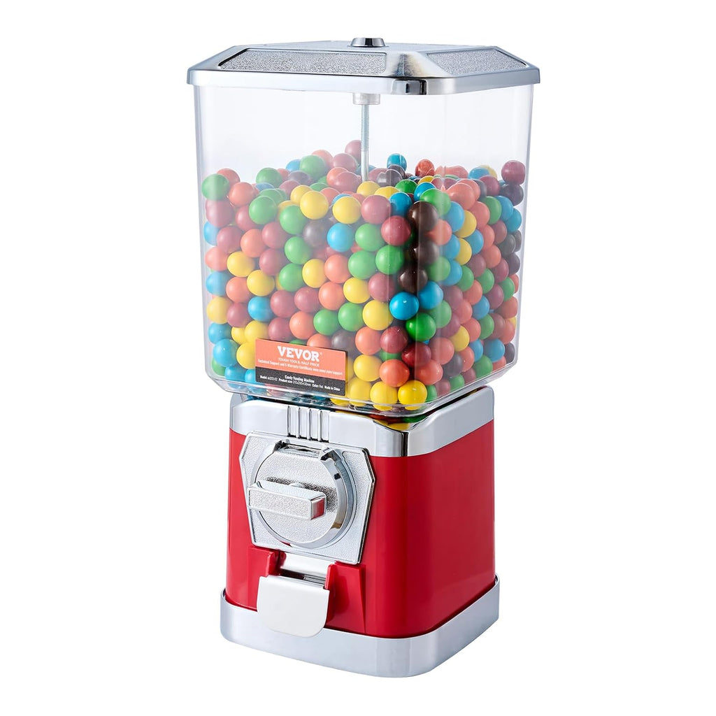 Gumball Machine for Kids, 17"H Home Candy Vending Machine, PC Gumball Dispenser, Bubble Gum Machine for Game Stores