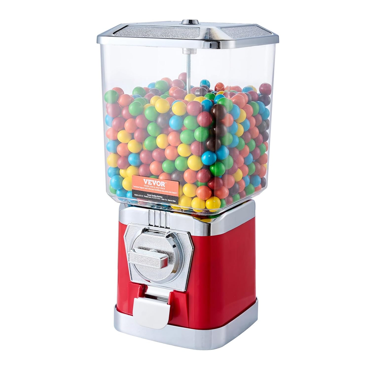 Gumball Machine for Kids, 17"H Home Candy Vending Machine, PC Gumball Dispenser, Bubble Gum Machine for Game Stores