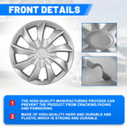 4 Packs Hubcaps 13 Inch, 13" Wheel Covers Replacement, Lacquer