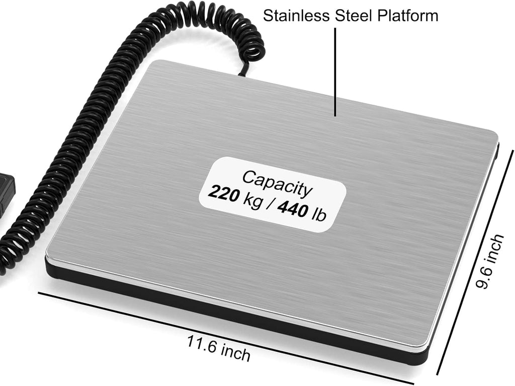 Shipping Scale 440lb, Digital Postal Scale with Hold and Tare Funtion | Postage Scale for Packages Luggage Post