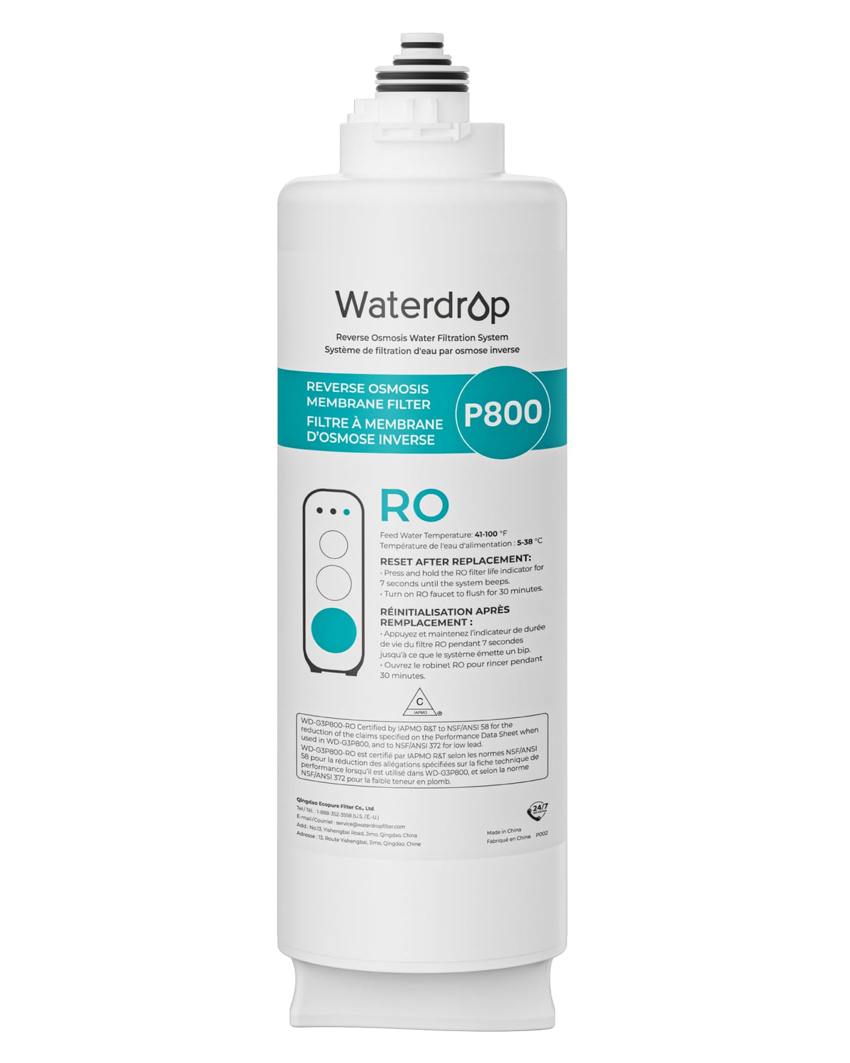 Waterdrop G3P800-RO Filter, Replacement for Waterdrop G3P800 RO System