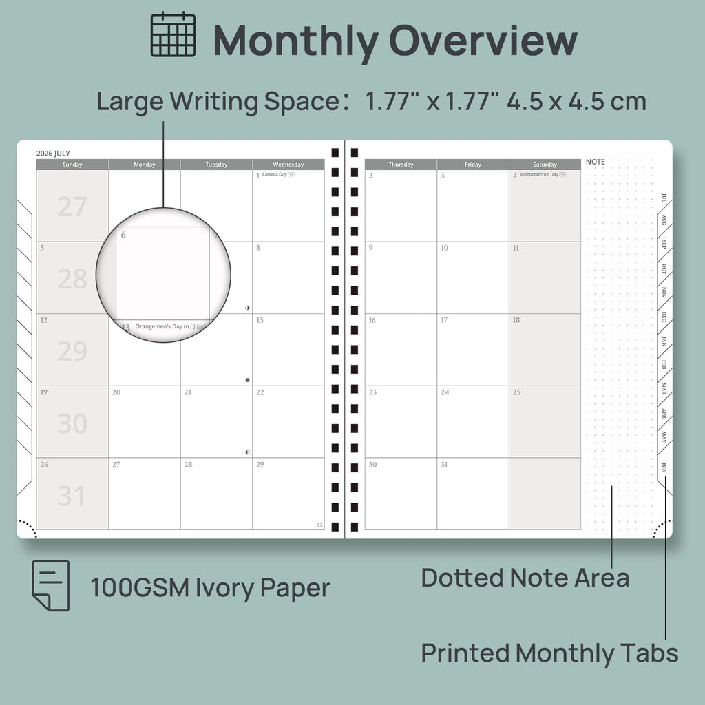 Weekly Planner 2026-2027 (July 26-June 27), Large-8.5" x 10.5", Academic Agenda 2026-2027 Calendar Notebook Planner