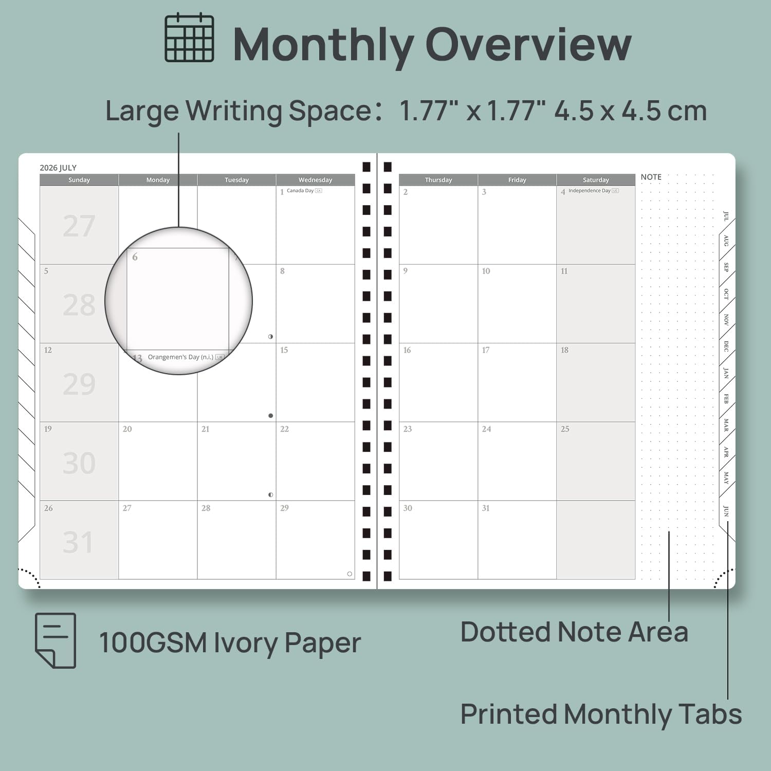 Weekly Planner 2026-2027 (July 26-June 27), Large-8.5" x 10.5", Academic Agenda 2026-2027 Calendar Notebook Planner