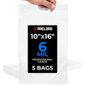 10" x 16" Medium Reclosable Plastic Zip Bags, 5 Count