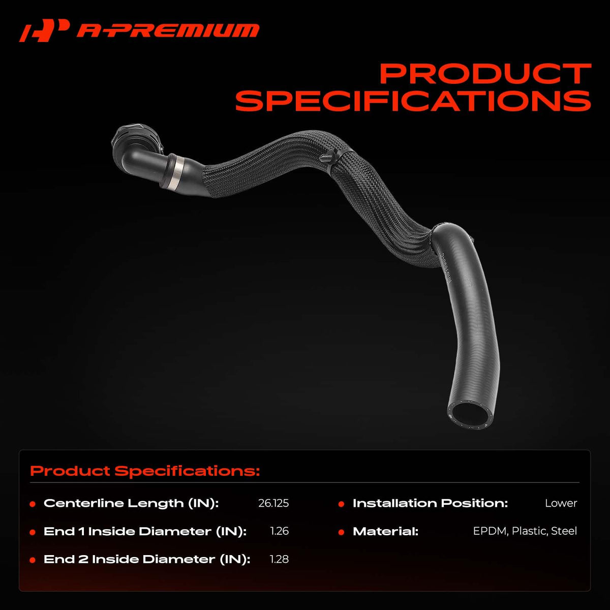 A-Premium Lower Engine Radiator Coolant Hose Compatible with Ford