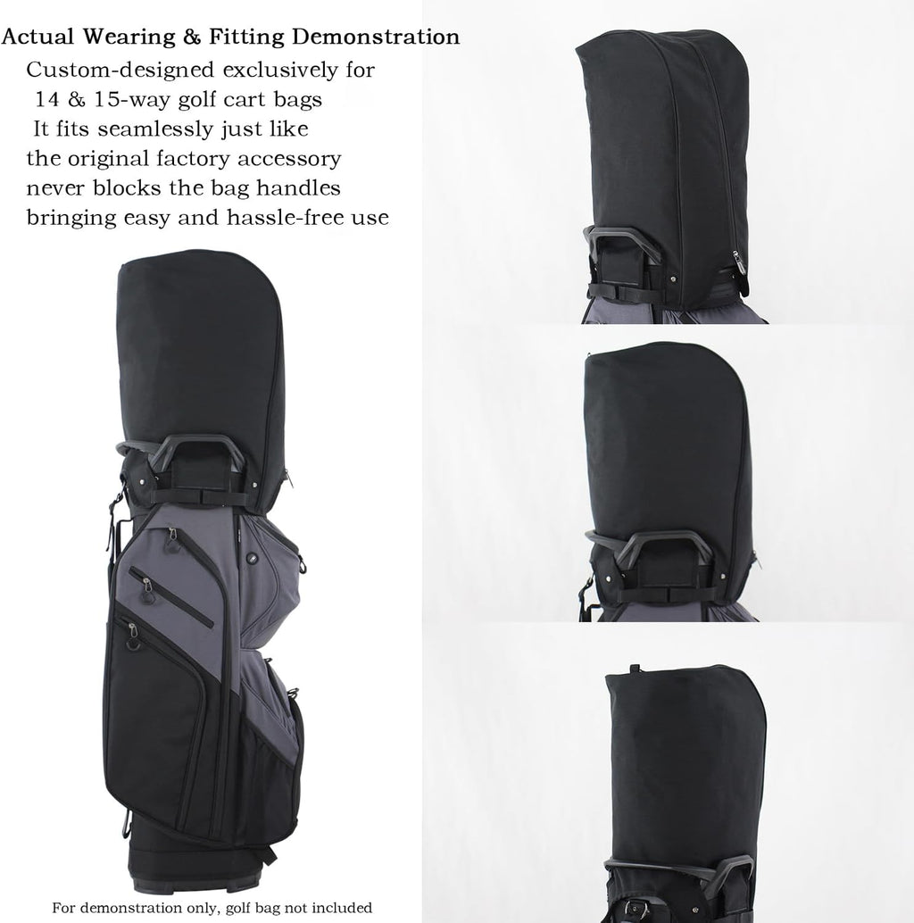 Golf Bag Rain Cover Hood Waterproof 1680D Nylon,Oversized Version