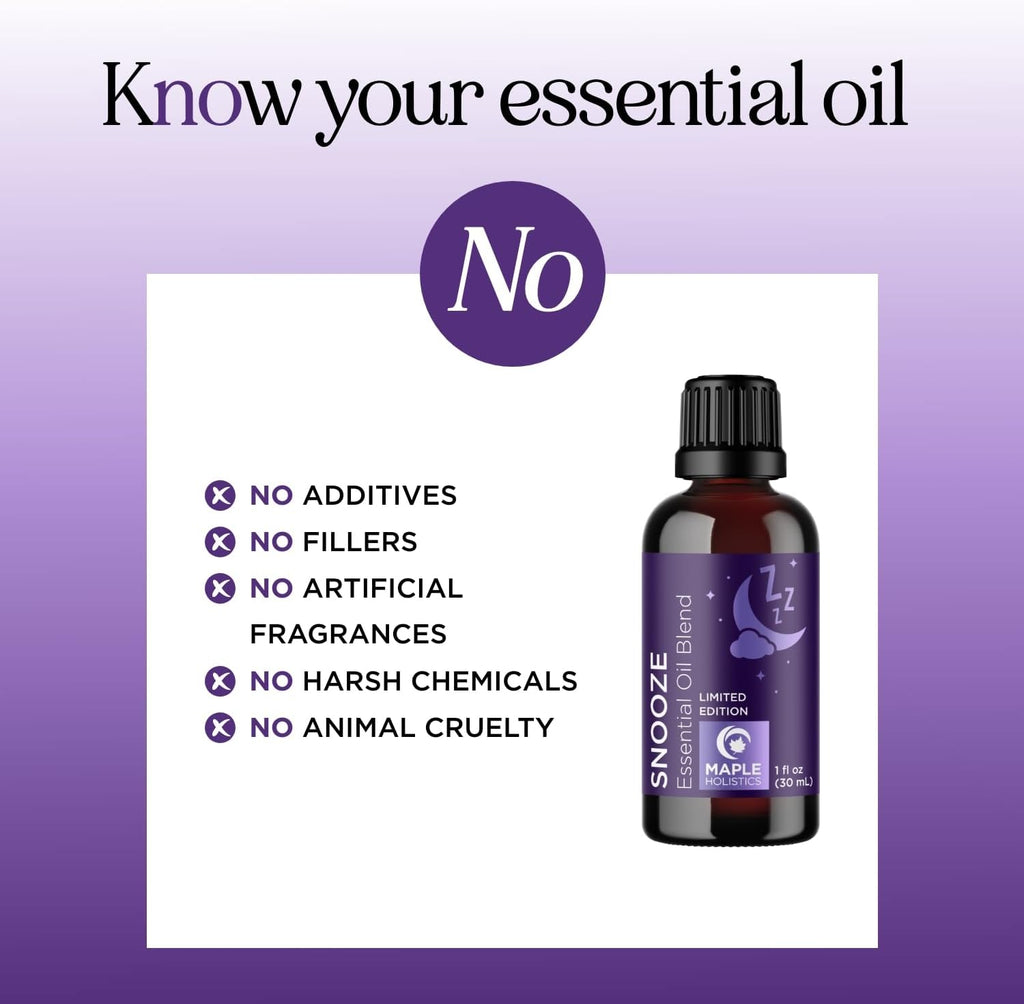 Sleep Essential Oil Blend for Diffuser - Snooze Blend Essential Oil for Sleep with Lavender Roman Chamomile Cedarwood