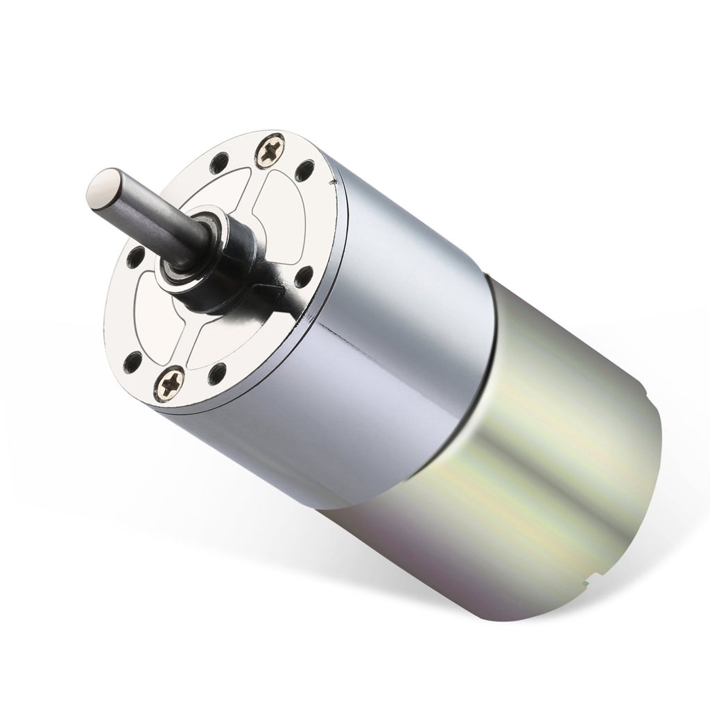 DC 24V 20RPM Gear Motor High Torque Electric Micro Speed Reduction Geared Motor Centric Output Shaft 37mm Diameter Gearbox