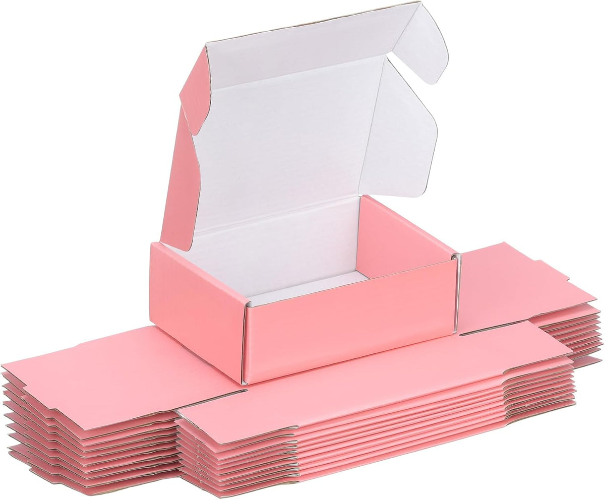 50 Pack of 6x4x2 Inches Small Shipping Boxes, Durable Corrugated Cardboard Boxes for Shipping, Gift, Mailing and