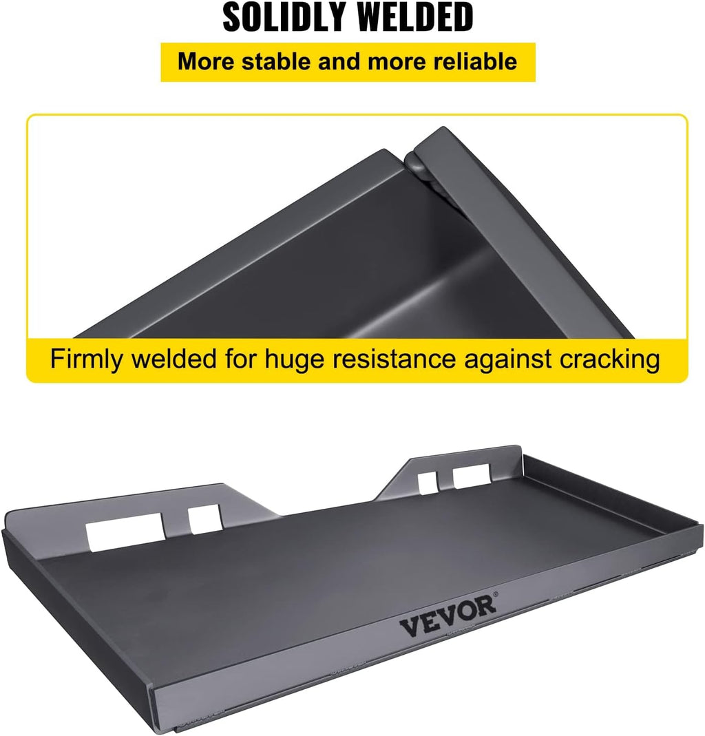 1/4" Skid Steer Attachment Plate Steel Skid Steer Mount Plate Quick Attachment Loader Plate Easy to Weld or Bolt to