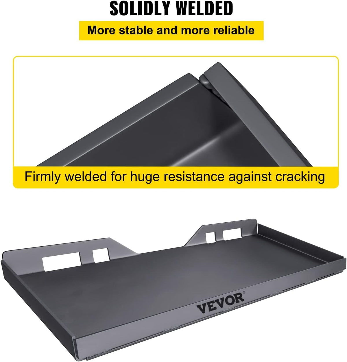 1/4" Skid Steer Attachment Plate Steel Skid Steer Mount Plate Quick Attachment Loader Plate Easy to Weld or Bolt to