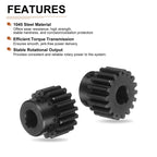 DTGN Spur Gear 1.5Mod 18 Teeth 15mm Thickness 10mm Bore 4x1.8mm Keyway