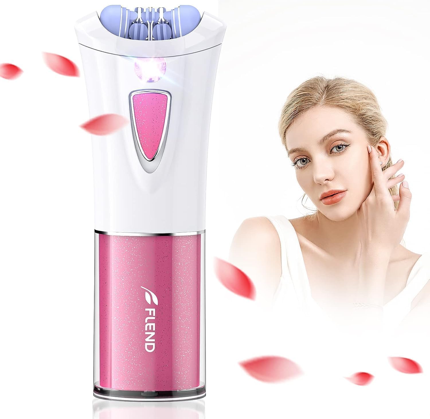 Epilator for Women, Mini Epilators Hair Remover for Women with LED Light, Smooth Hair Removal, Suitable for Face