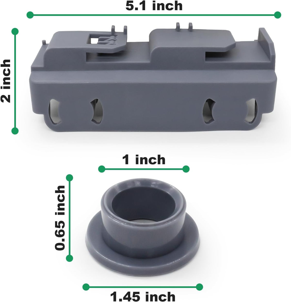 WD28X27241 Dishwasher Rack Carrier and Roller Kit Replacement for GE