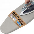 Ironing Board Cover, Silicone Coating, 400°F Scorch and Stain Resistant with Thick Padding, Fits Over Standard Size