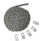 #41 Roller Chain - 3 Feet + 5 Free Connecting Links Carbon Steel Chains for Home and Industrial Machinery (41-3FT, 1)