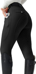 Women's Horse Riding Pants Full Seat Equestrian Breeches High Waist Horseback Riding Tights with Pockets