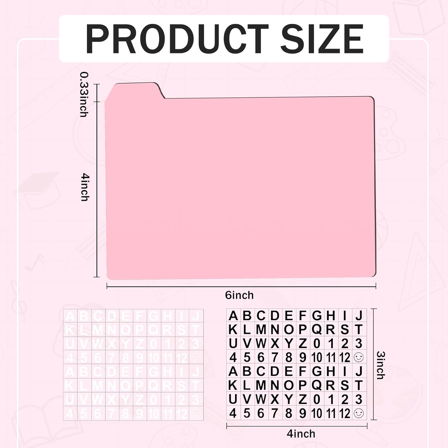 50 Pack 4 x 6 Inch Index Card Dividers with 2 Number Alphabet Sticker with Tab, Dry Erase Index Card Guide Set, Photo