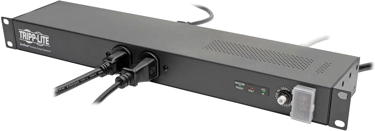 Isobar 12 Outlet Network Server Surge Protector Power Strip, 15ft. Cord w/L5-20P Plug, 3840 Joules, 1U Rack-Mount