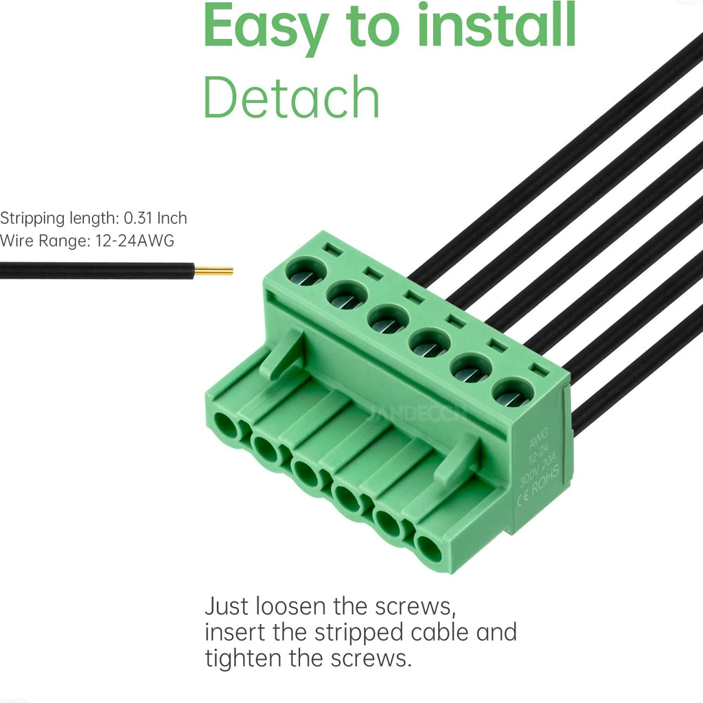 10 Sets 6 Pin 5.08mm PCB Screw Terminal Block Phoenix Connectors