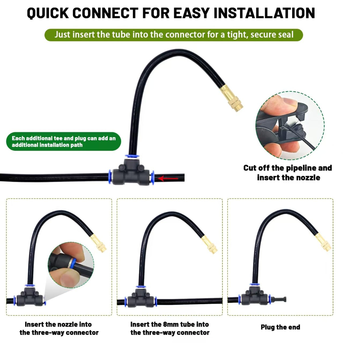 360° Adjustable Drip Irrigation System with 22 Nozzles