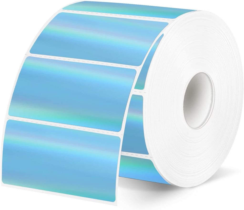 Direct Thermal Label 2x1 Inch- Barcode Labels- Holographic Thermal Sticker Labels for Address, Shipping, Compatible