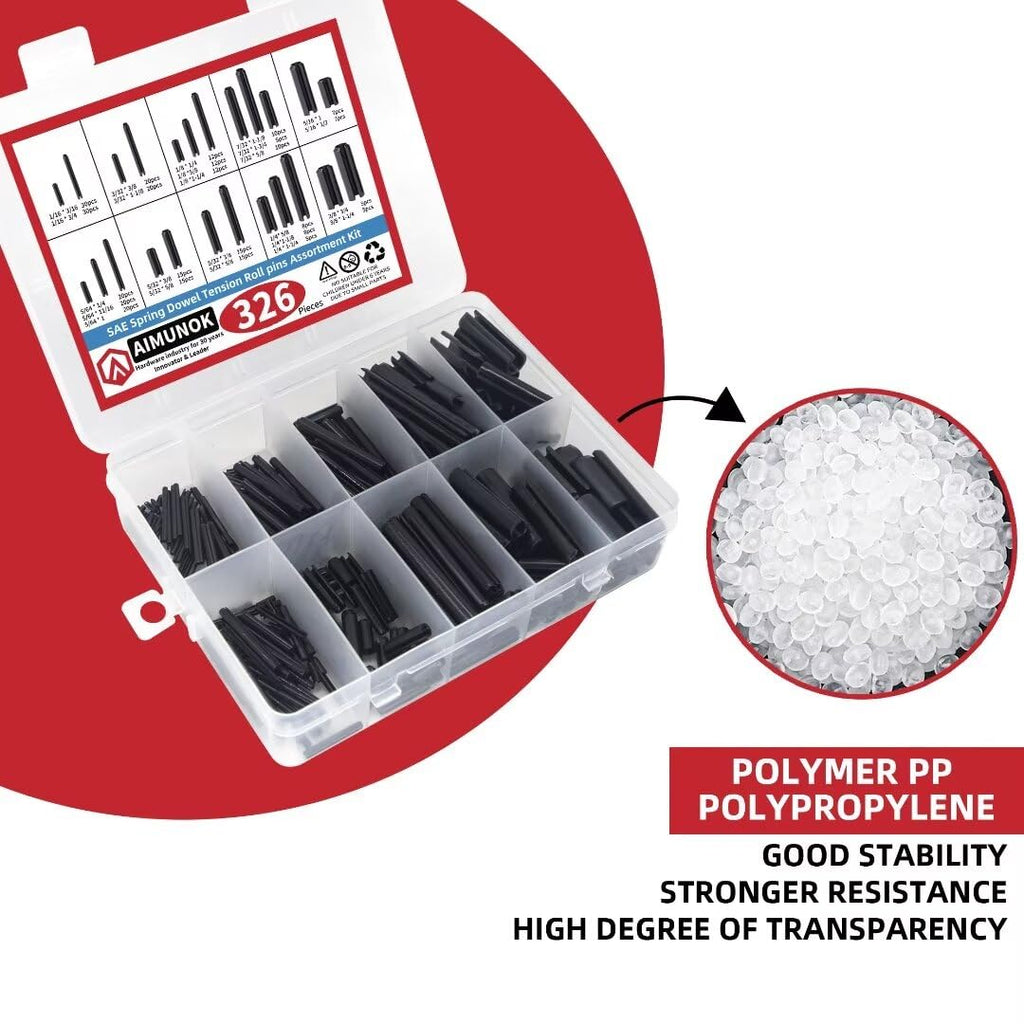 326PCS SAE Roll Pin Set(24 Sizes )