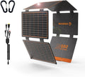 60W Foldable Portable Solar Panel Charger IP67 Waterproof | with PD3.0 USB-C, QC3.0 USB-A & DC; Power Emergency