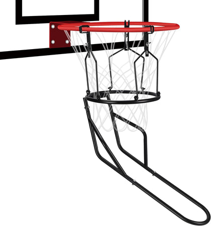 Basketball Return Attachment, Heavy Duty Basketball Rebounder with 3 Stable Large Hooks, Durable Basketball