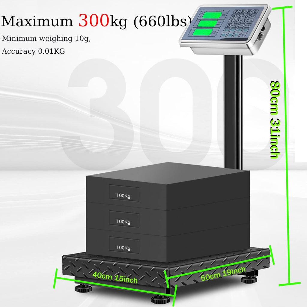 660lb Industrial Platform Scale, Digital Scale, 135° Rotate