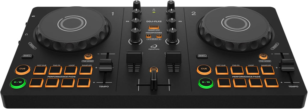 /Pioneer DJ DDJ-FLX2 Beginner DJ Controller – Portable USB-Powered 2-Channel Controller with Professional Layout –