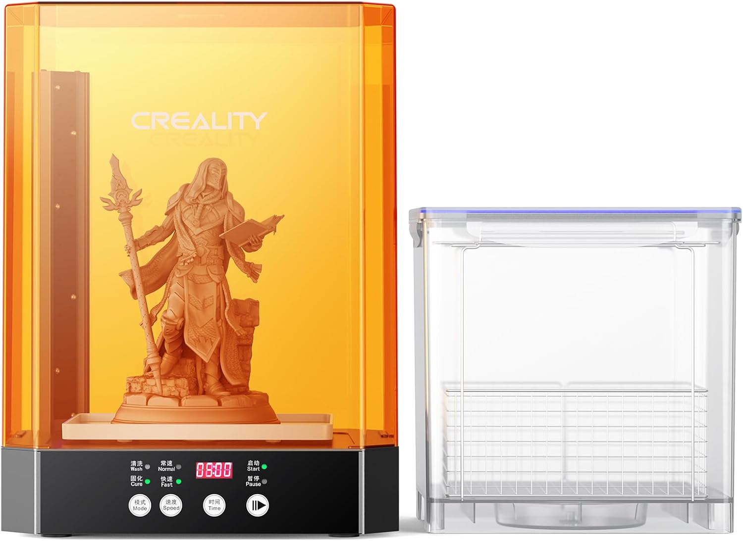 Wash and Cure Station UW-03 2 in 1 Machine | Resin 3D Printer Upgraded 405nm UV Curing Rotary Box Bucket for