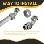 Conduit Connectors, 3/4 Inch, 90-Degree, Grey, 120-Pack