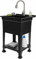 Utility Sink Black - Quick Connect Drain - 24 x 24 in