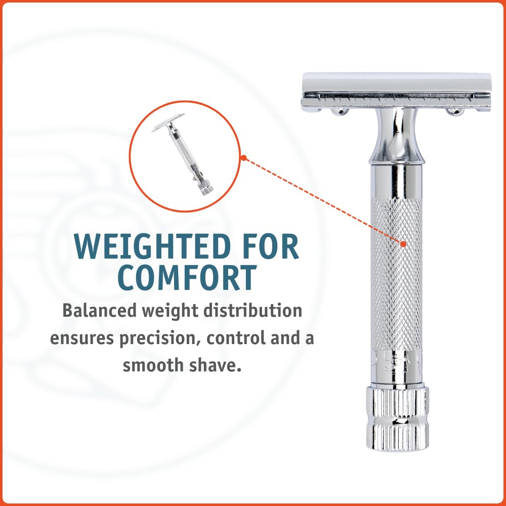 Mk34c Double Edge Razor with Heavy Duty Short Handle