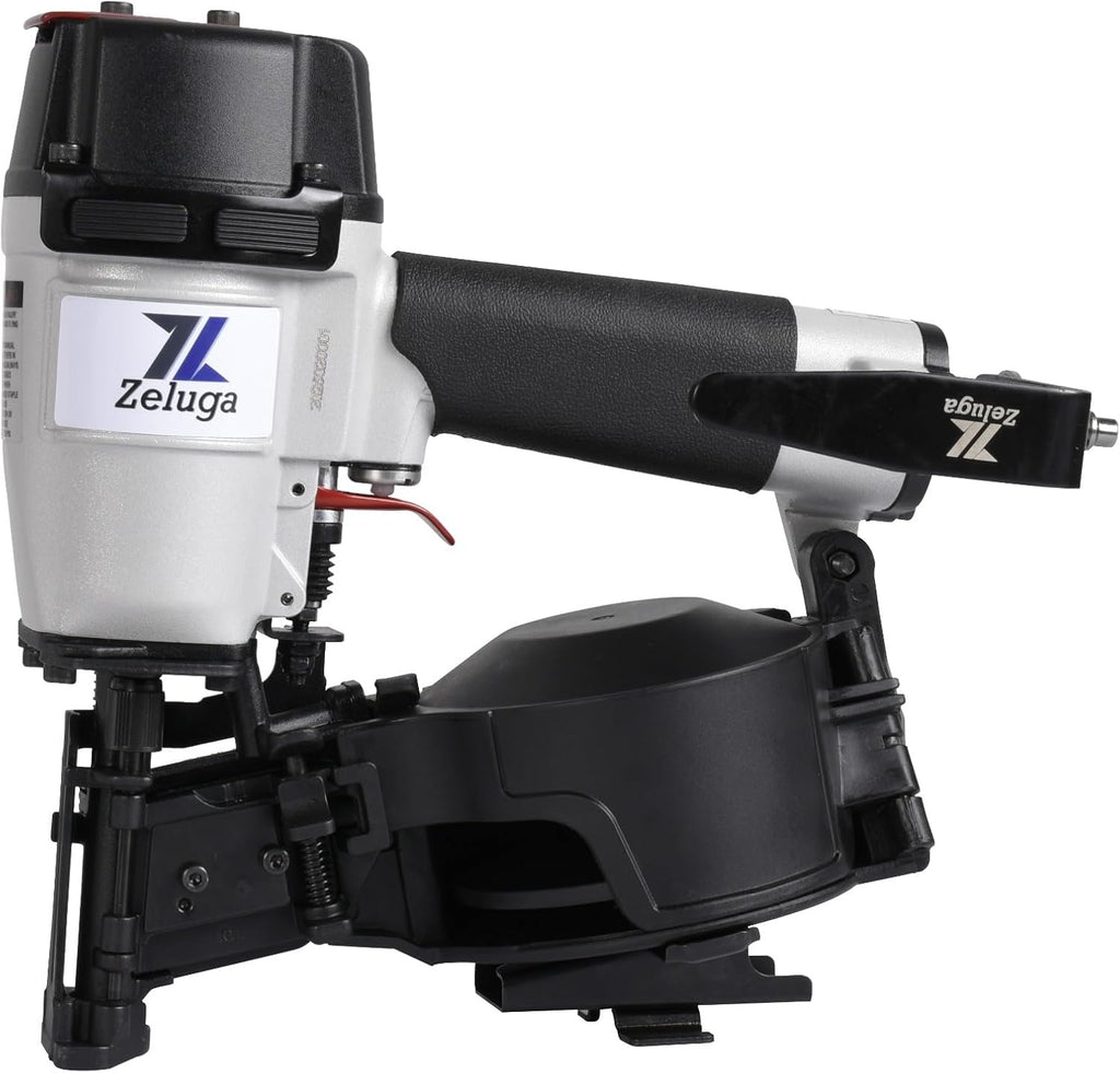 28-145 Pneumatic 15 Degree Coil Roofing Nailer with 120 PCS Load Capacity Coil Nailer Kit with Eye Protection and