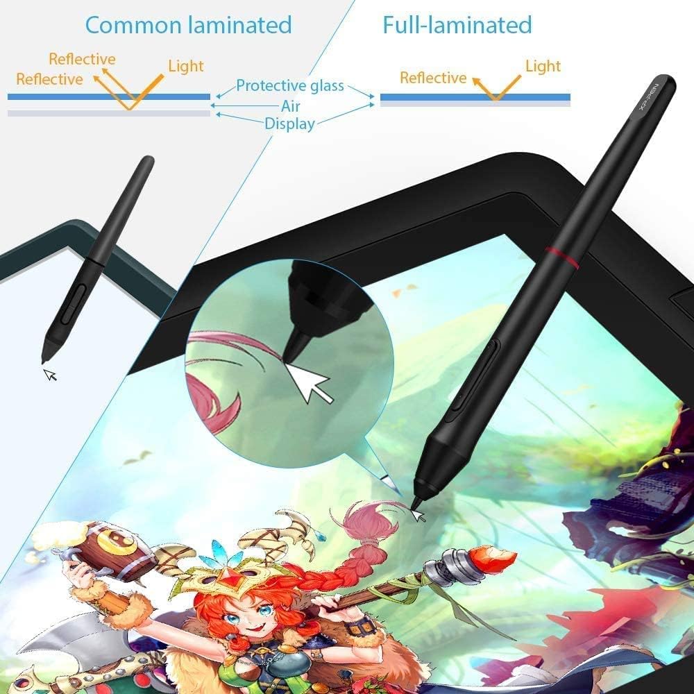 15.6" Drawing Tablet with Screen XPPen Artist 15.6 Pro Tilt Support Graphics Tablet Full-Laminated Red Dial (120%
